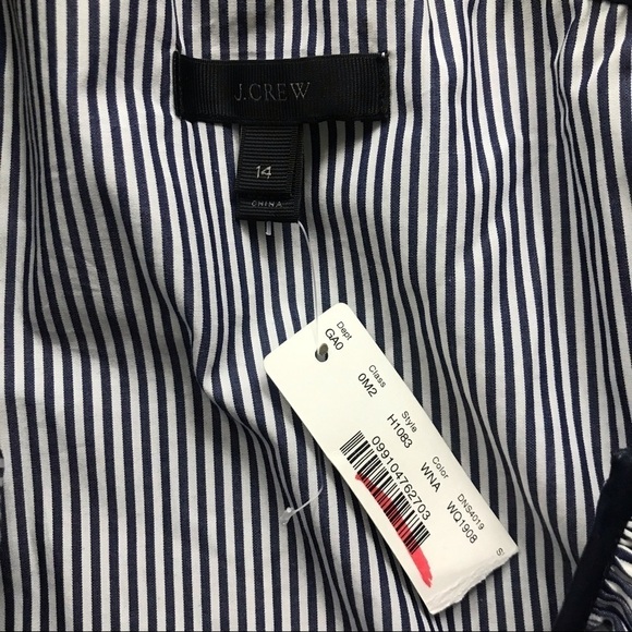 NWT J.Crew Striped One Shoulder Top - Picture 7 of 8